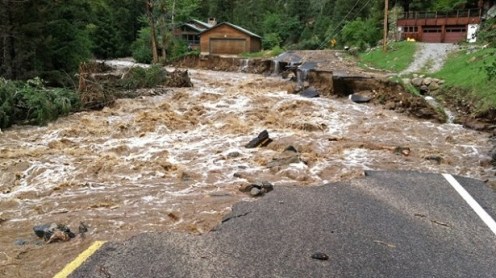 Boulder-flood