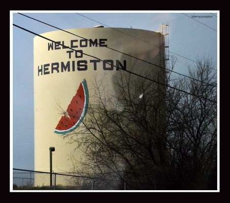 Hermiston Water Tower Advertising Their Watermelons