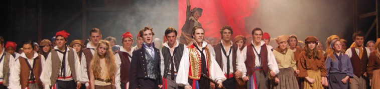 Cast of Les Mis at Jesuit High School, Portland