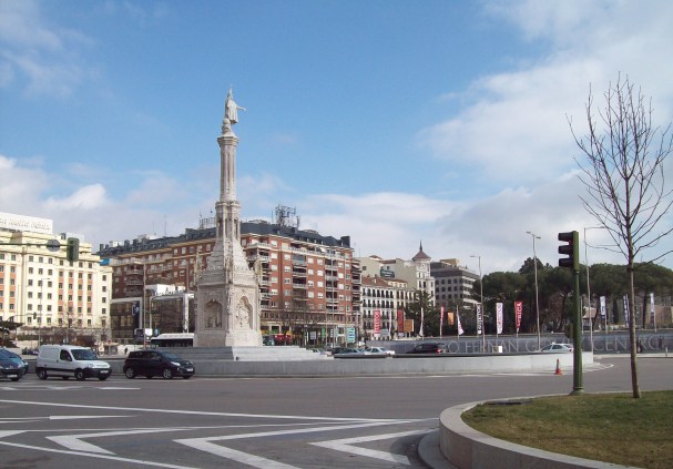 Plaza de Colon ('Columbus Square') in Madrid (Spain).